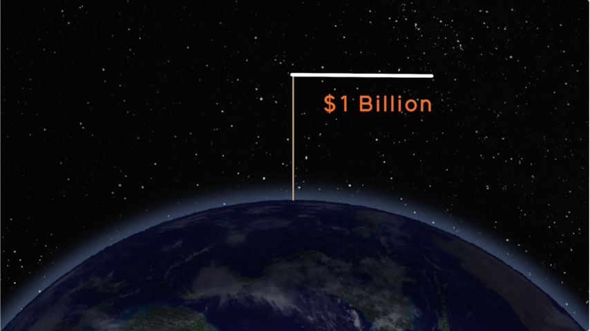 an illustration of earth from space showing the suggestion to cap personal wealth at $1 billion